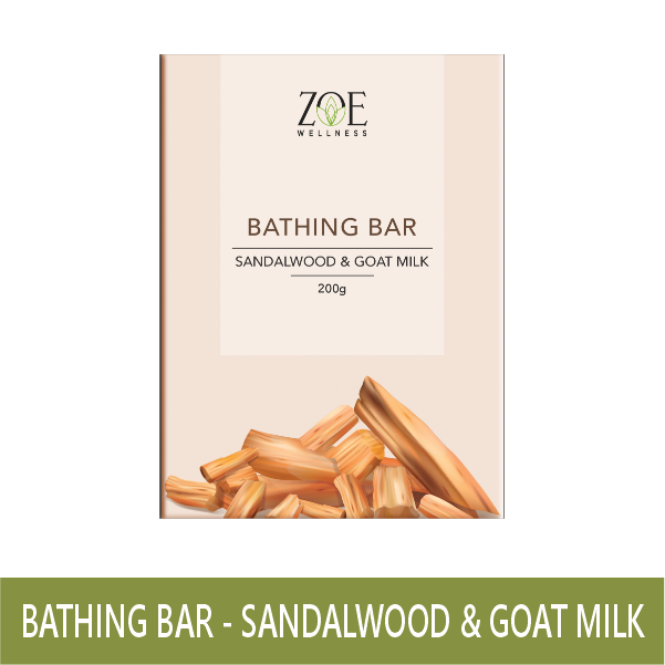 BATHING BAR - SANDALWOOD & GOAT MILK (200GM)